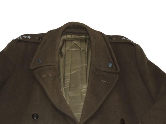 Polish trench coat of the Polish People's Army, woolen, original, with rank.