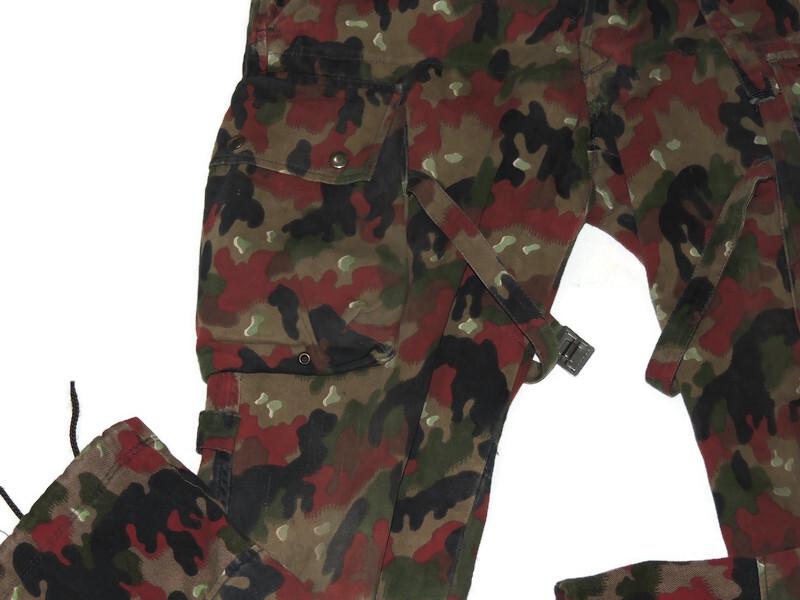 Swiss Alepnflage military trousers from the 1970s, cotton