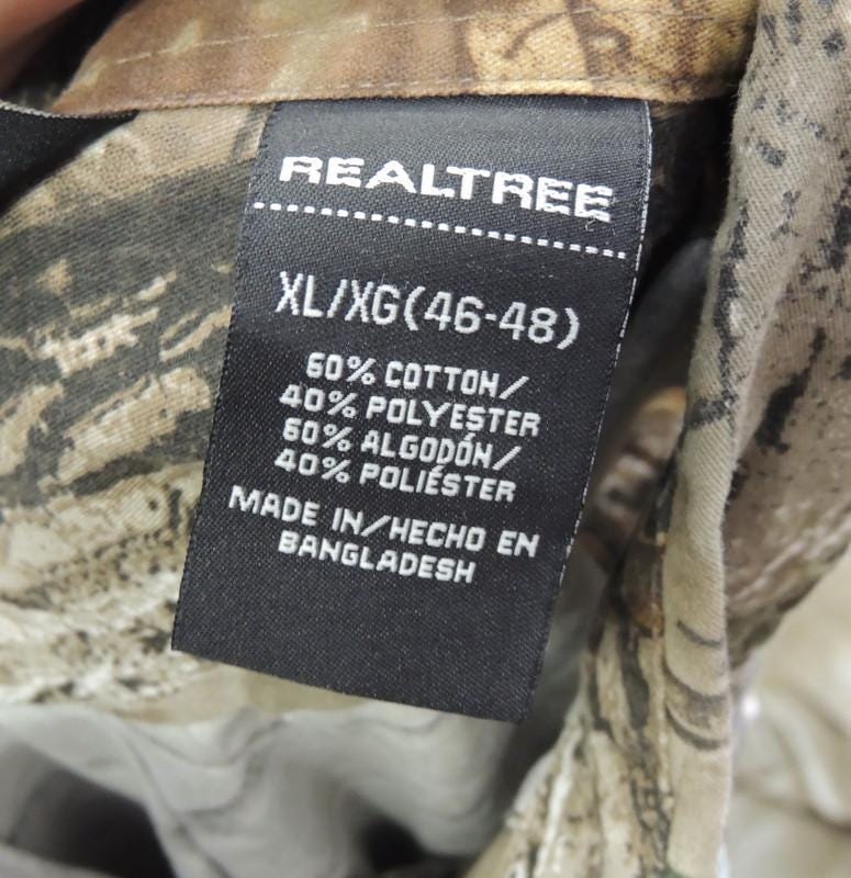 Realtree Camouflage Button-Down Shirt, Size XL