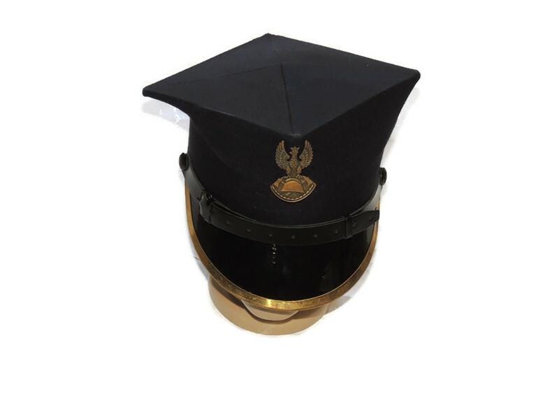 Polish four-cornered firefighter cap with eagle