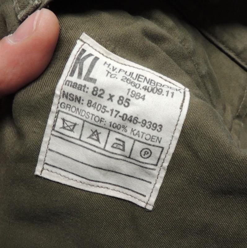 Diensthose der niederländischen Armee aus den 1980er Jahren, alte Generation
