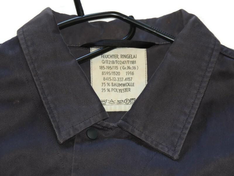 Bundeswehr Arbeitsjacke aus den 90er Jahren, German Army, stahlblau, Größe 16, Größe XL