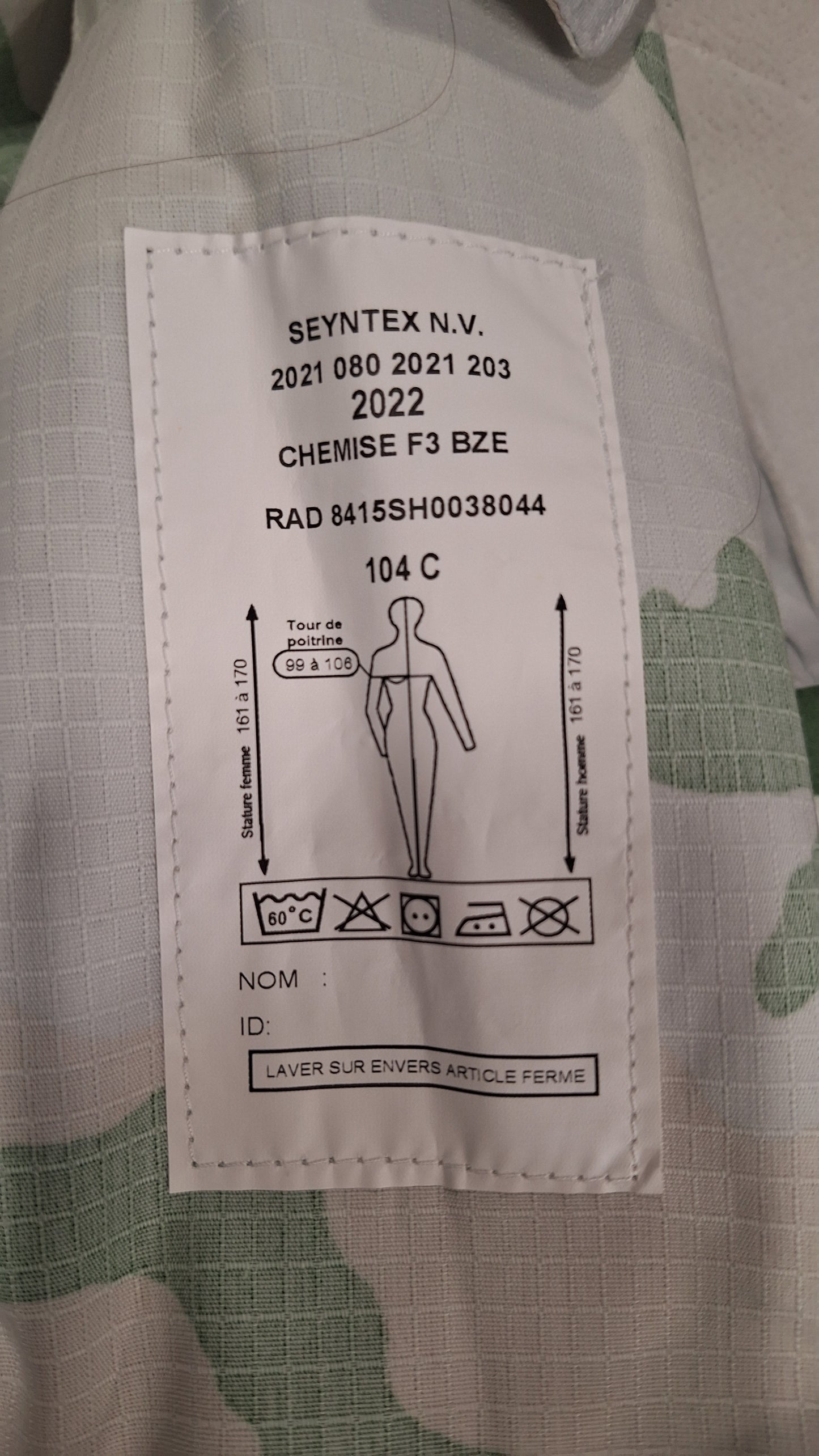 French Rifleman's Jacket Chasseurs Alpins 104-108C