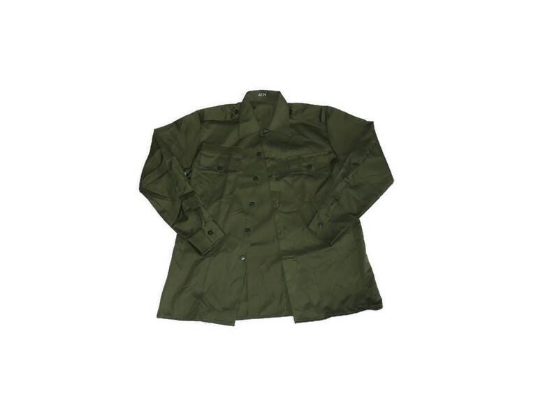 Danish Army Barracks Shirt OD Green 40N Original