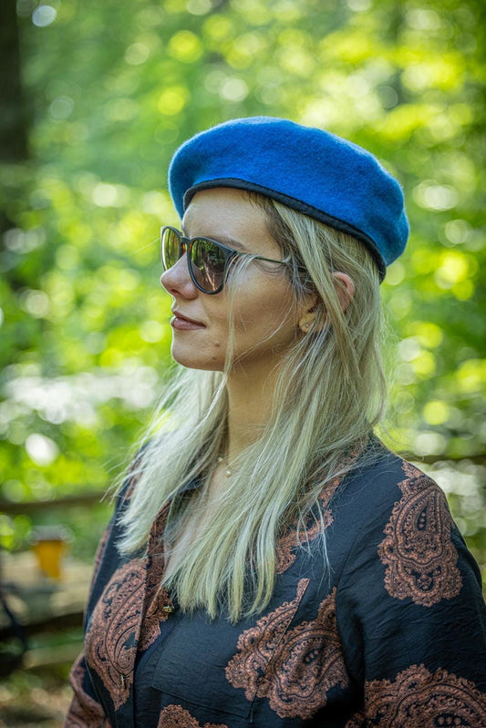 Beret spadochroniarzy armii tureckiej w kolorze niebieskim, oryginalny