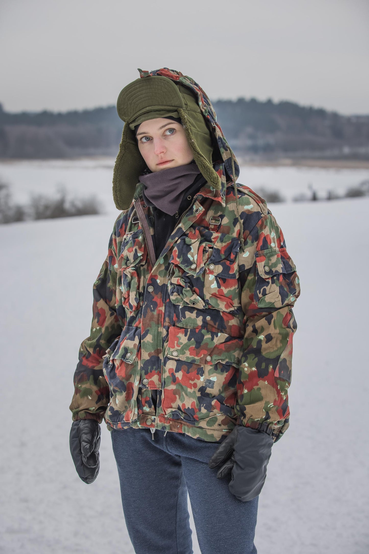 Swiss Army Parka Alpentarn Camouflage Retro Like New Gr 48