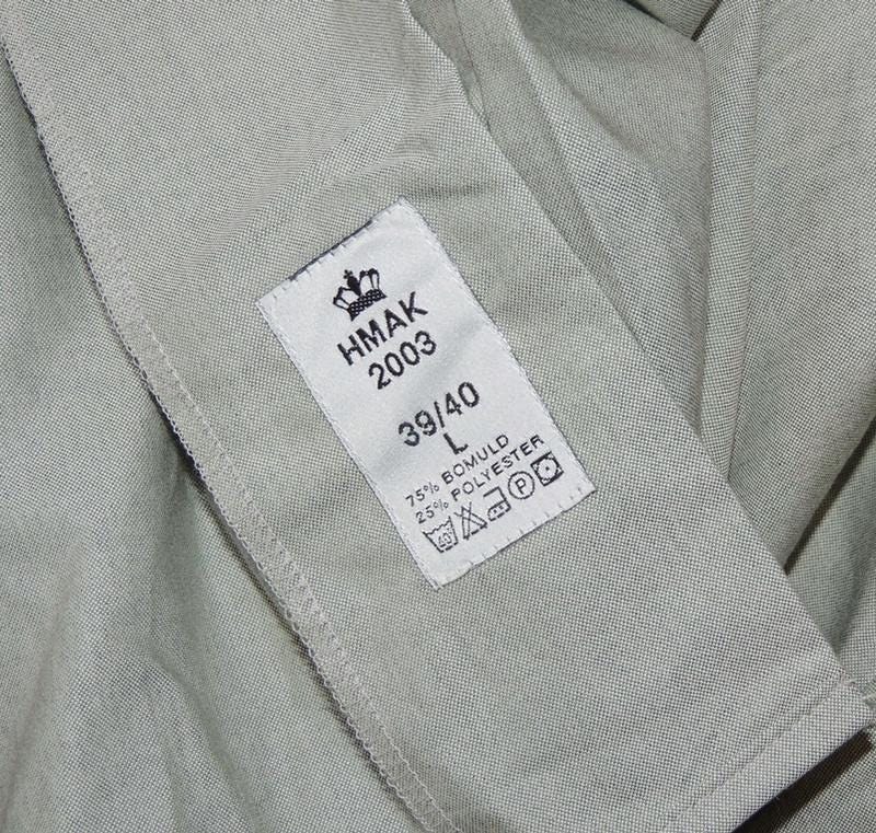 Duńska koszula polowa, szara służbowa Hmak 2003 39L Oryginał Nowa