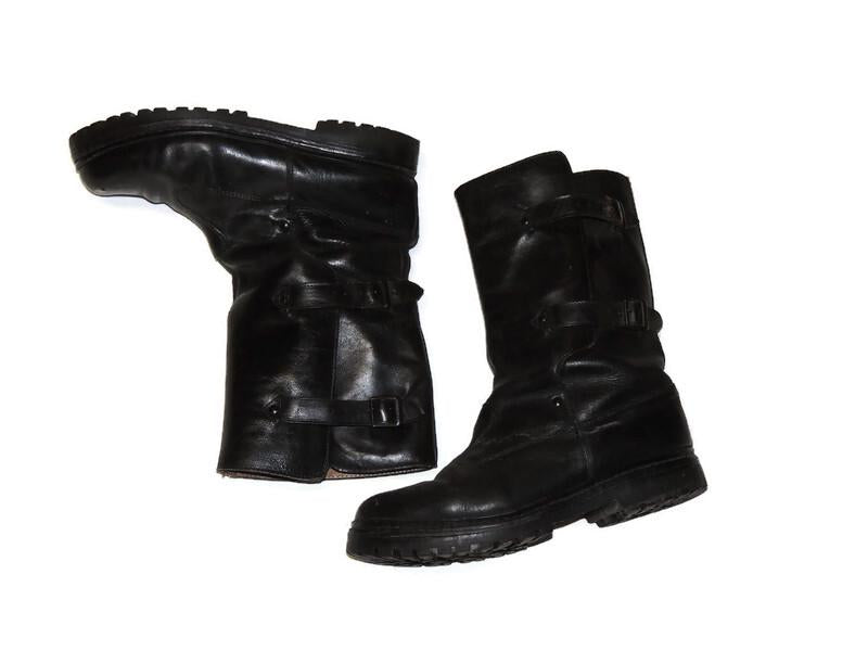 Original Polish Army motorcycle boots from the 1980s