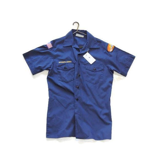 Koszulka polowa Boy Scouts of America z odznaką granatowa młodzieżowa XL wyprodukowana w USA