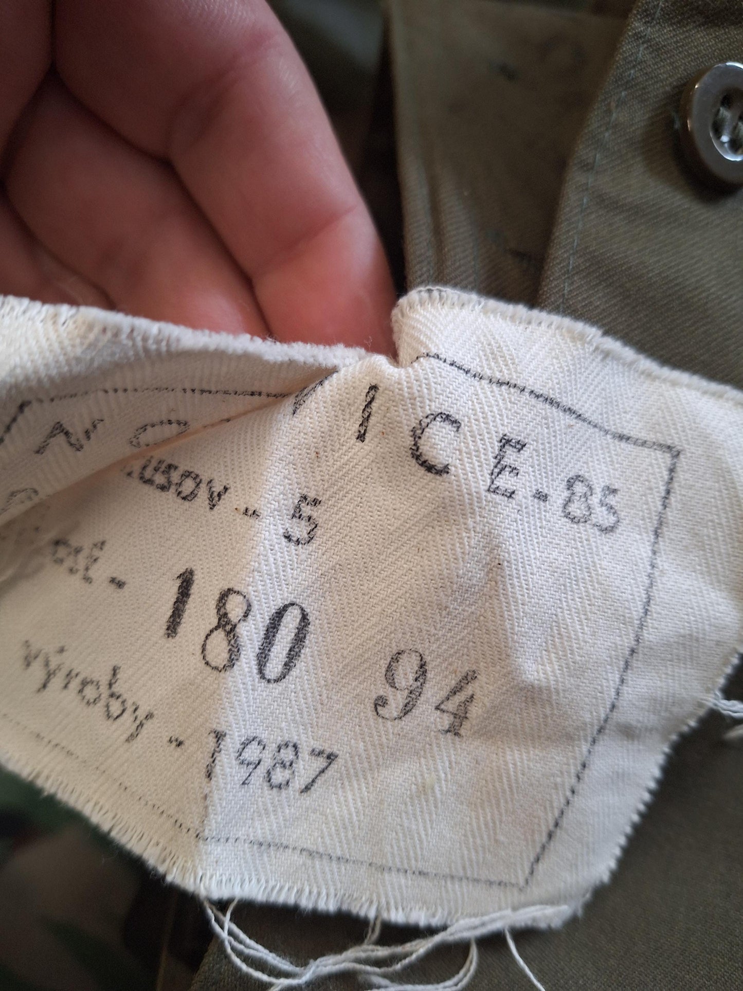 Czechoslovak Military Green Trousers, Old Style
