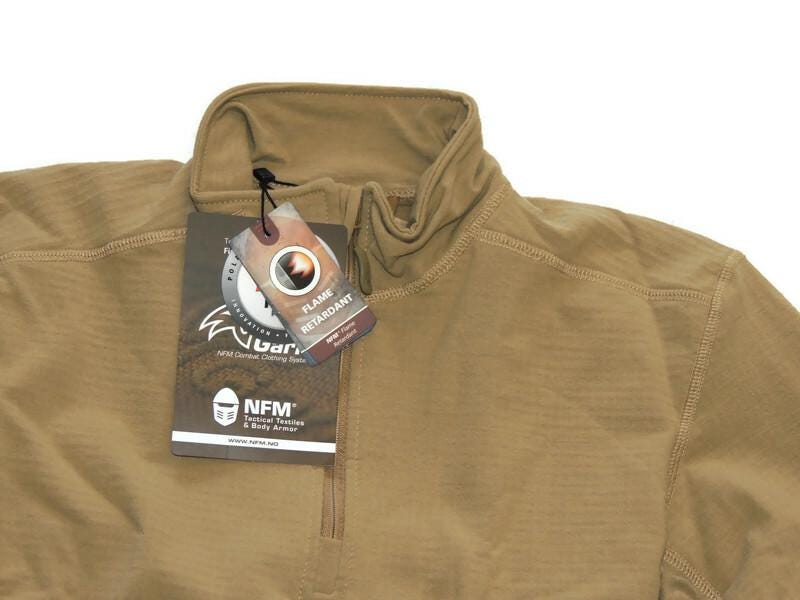 NFM Garm Coyote Tan Micro Fleece Polartec HSO 1/2 Reißverschluss Langarm Thermokleidung