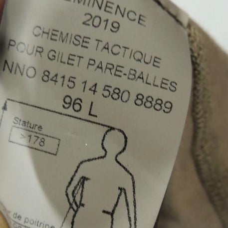 French Ubacs CCE Desert Combat Shirt 96L
