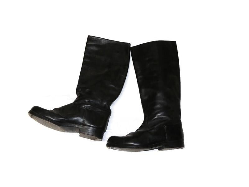 Hungarian military boots black size 42.5 EU original leather