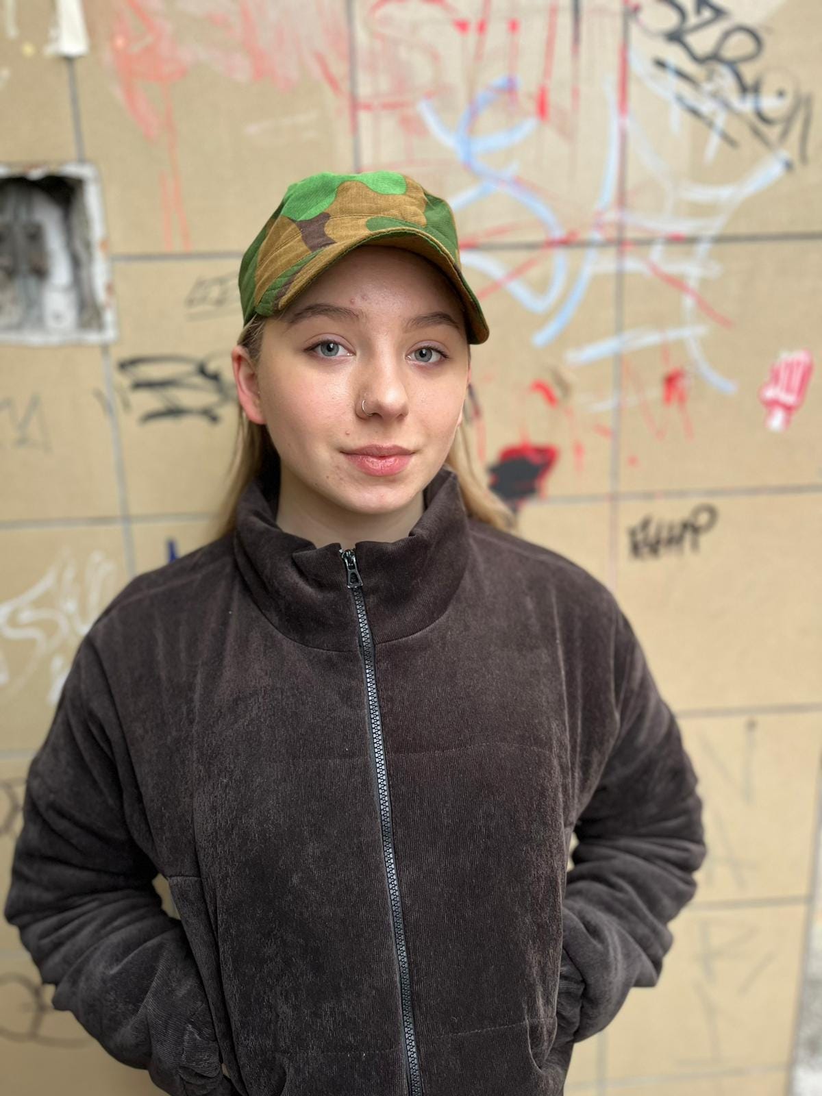 Dutch Army Patrol Cap in Rare Camouflage, Size 55