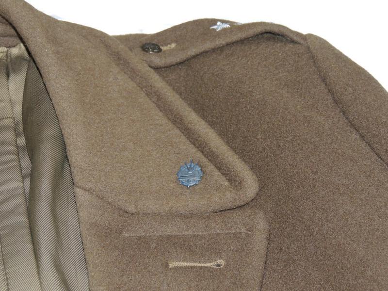 Polish trench coat of the Polish People's Army, woolen, original, with rank.