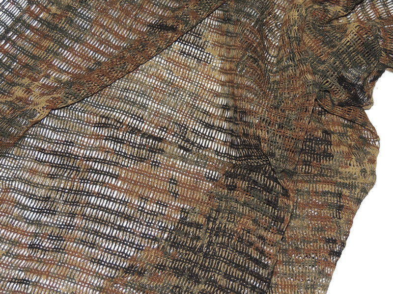 Duży szal snajperski z siatki, w kamuflażu Flecktarn khaki