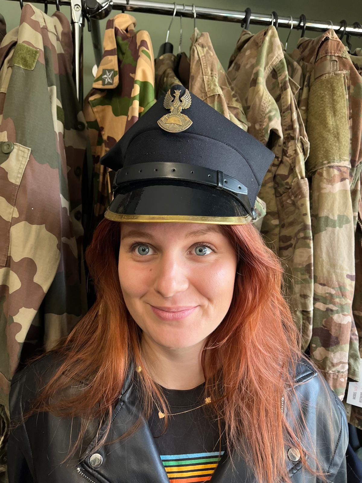 Polish four-cornered firefighter cap with eagle