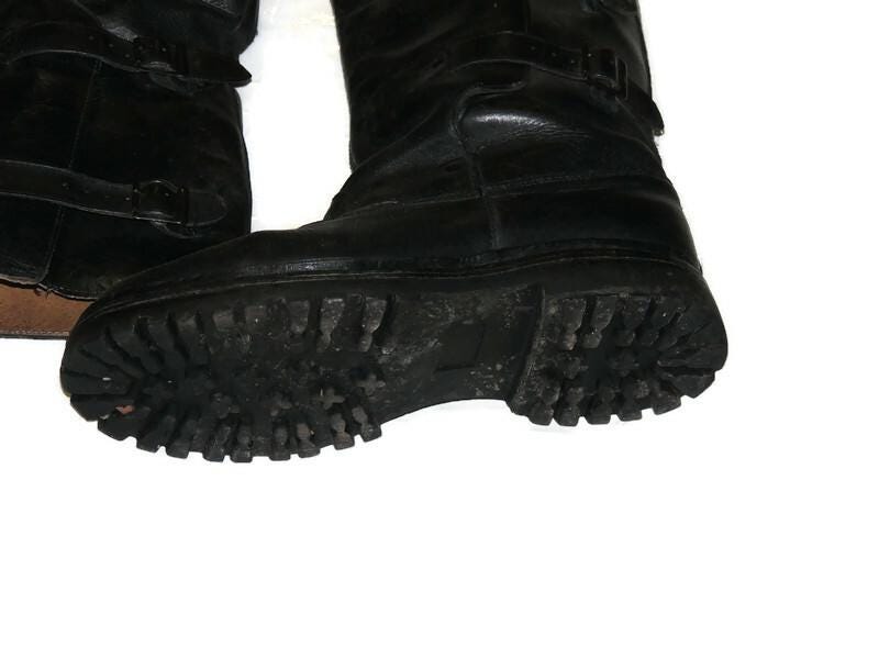 Original Polish Army motorcycle boots from the 1980s
