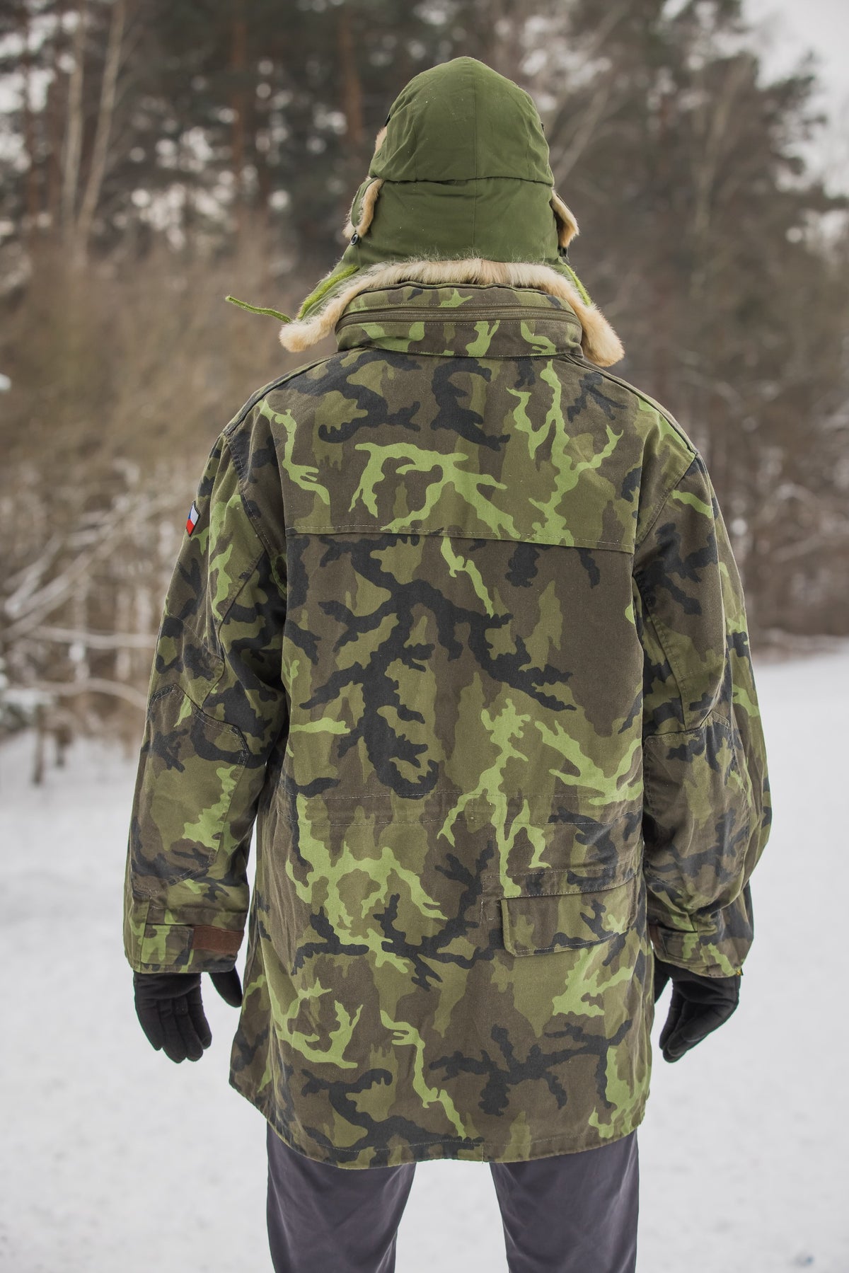 Czeska kurtka wojskowa typu parka w kamuflażu Vz. 95, rozmiar L