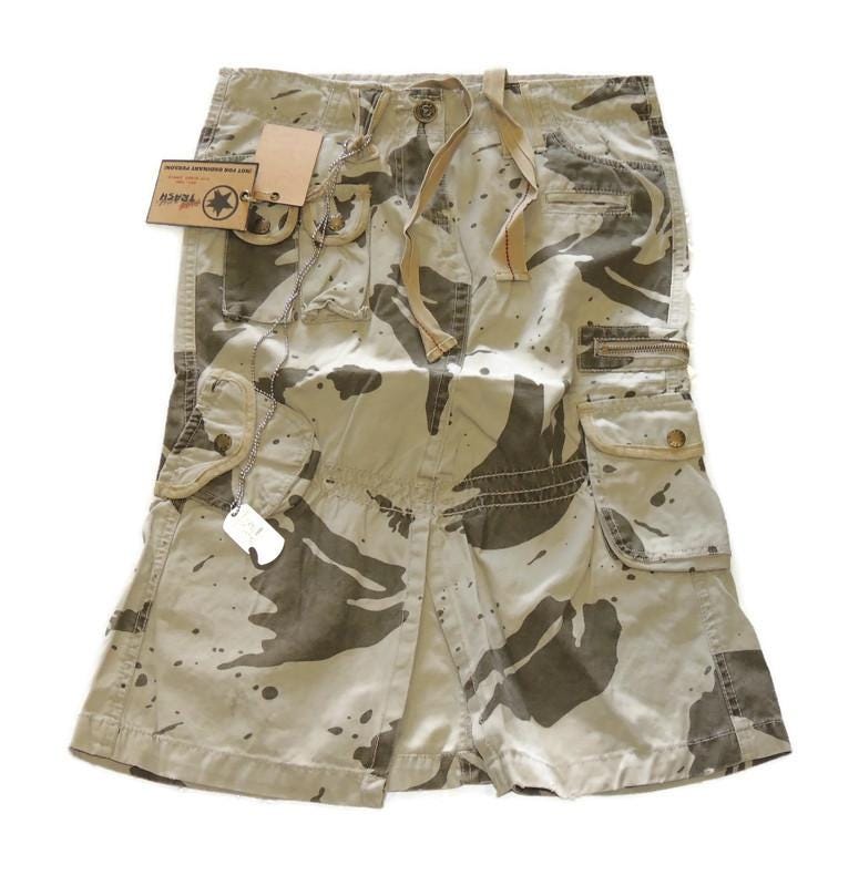 Langer Baumwollrock, Camouflage-Muster mit Flaschenöffner
