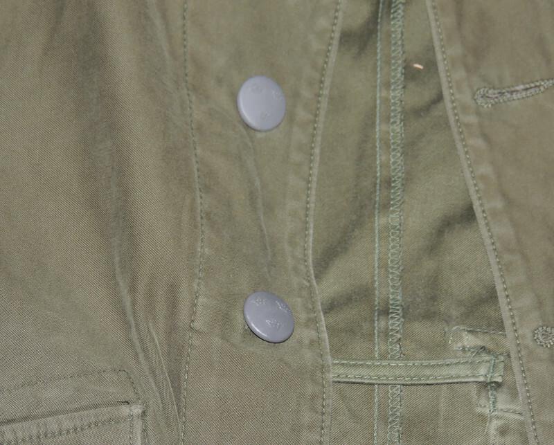 Bluza wojskowa szwedzka retro z lat 80. z ogonem zielona C44