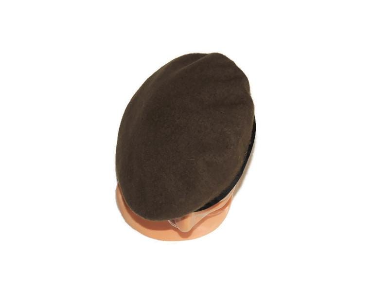 British Wool Brown Military Beret NEW