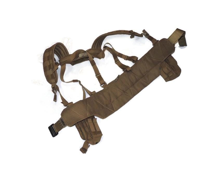 TYR Suspenders, Main Belt and Pouches - Coyote Brown Set