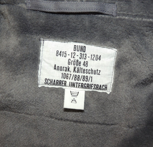 Parka Bundeswehry z Miśkiem Steingrau Szara Gr 48