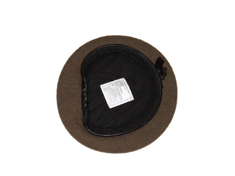 British Wool Brown Military Beret NEW