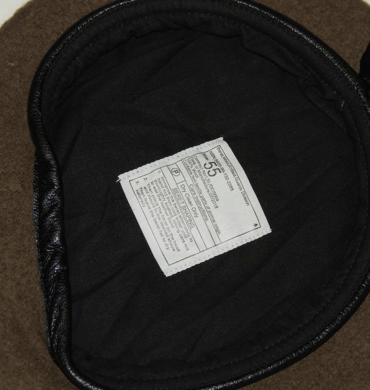 British Wool Brown Military Beret NEW