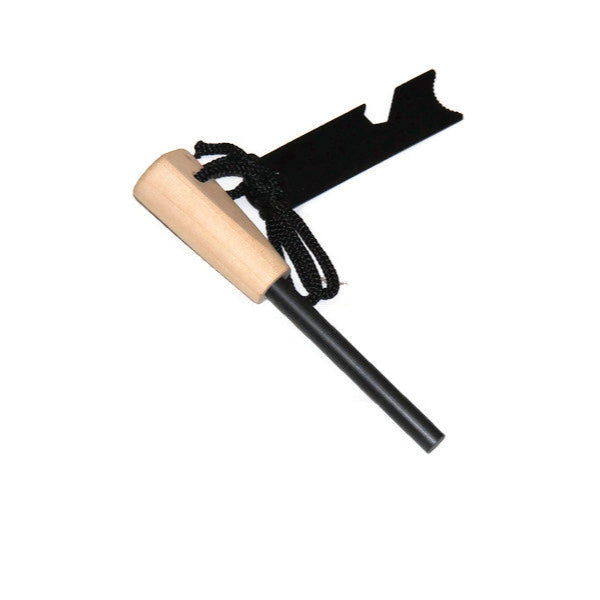 Magnesium Fire Starter Wooden Handle
