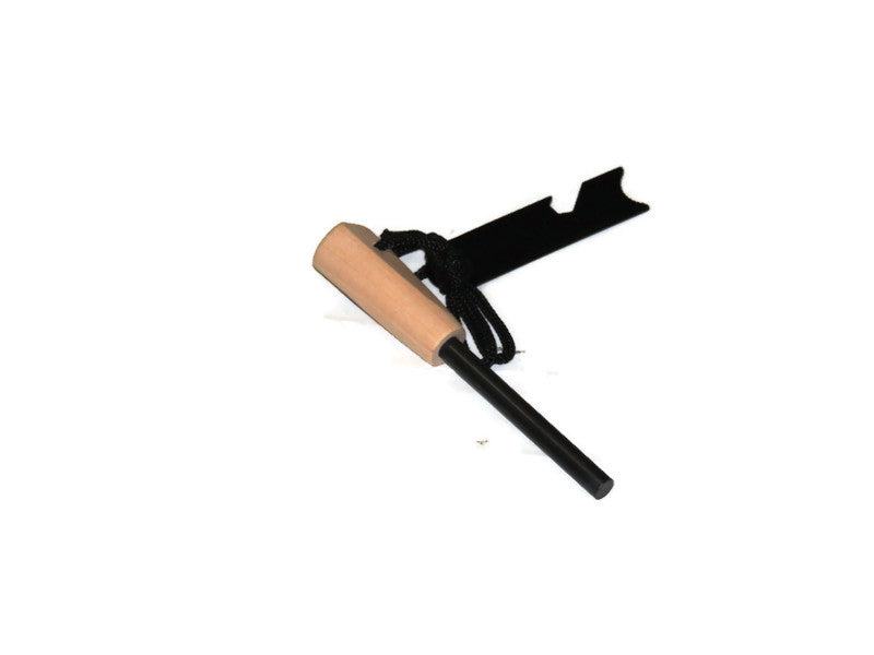 Magnesium Fire Starter Wooden Handle