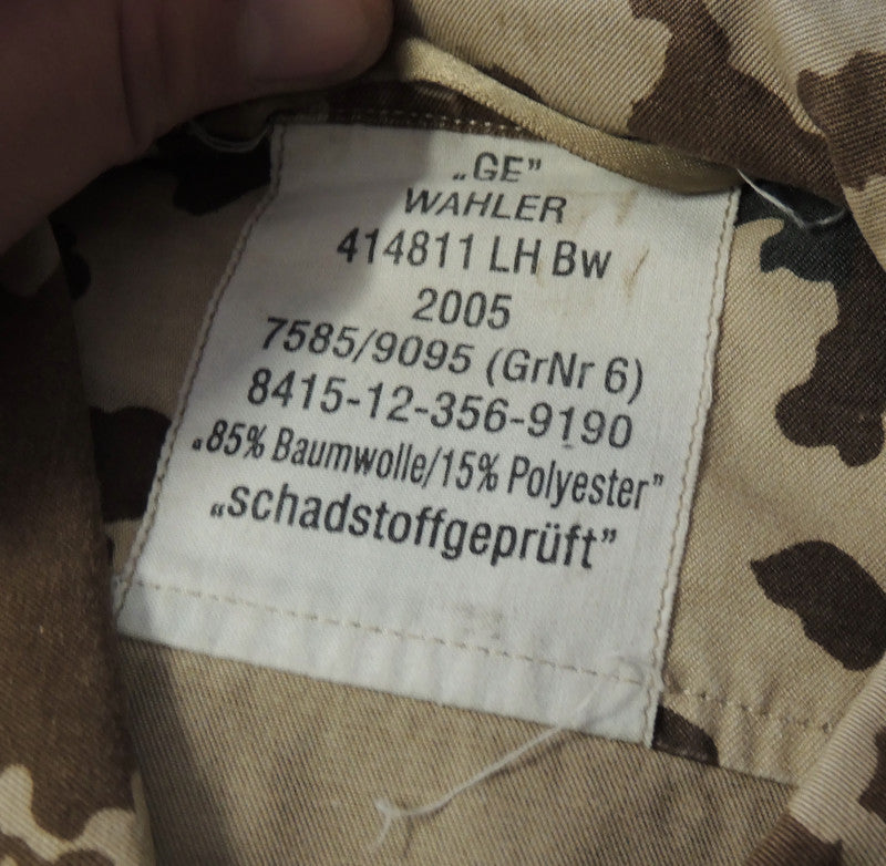 Bluza Flecktarn Bundeswehr 3 Farben Wustentarn Pustynna Gr 6