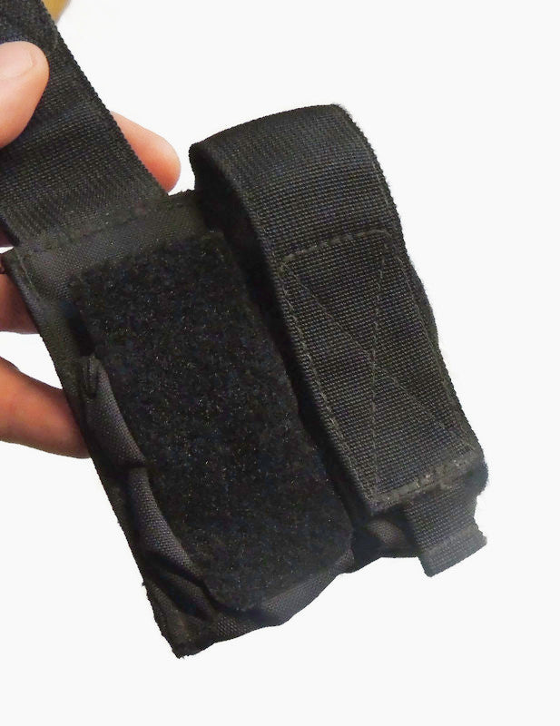 Doppelte 40-mm-Molle-Pals-NFM-Tasche, Schwarz, Klettverschluss