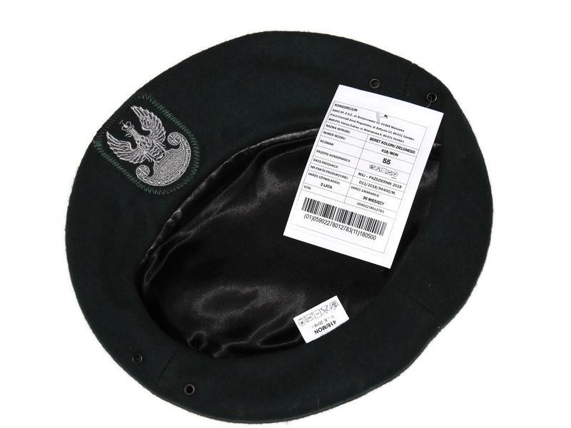 The new Polish Land Forces beret in green with an embroidered eagle 418/MON