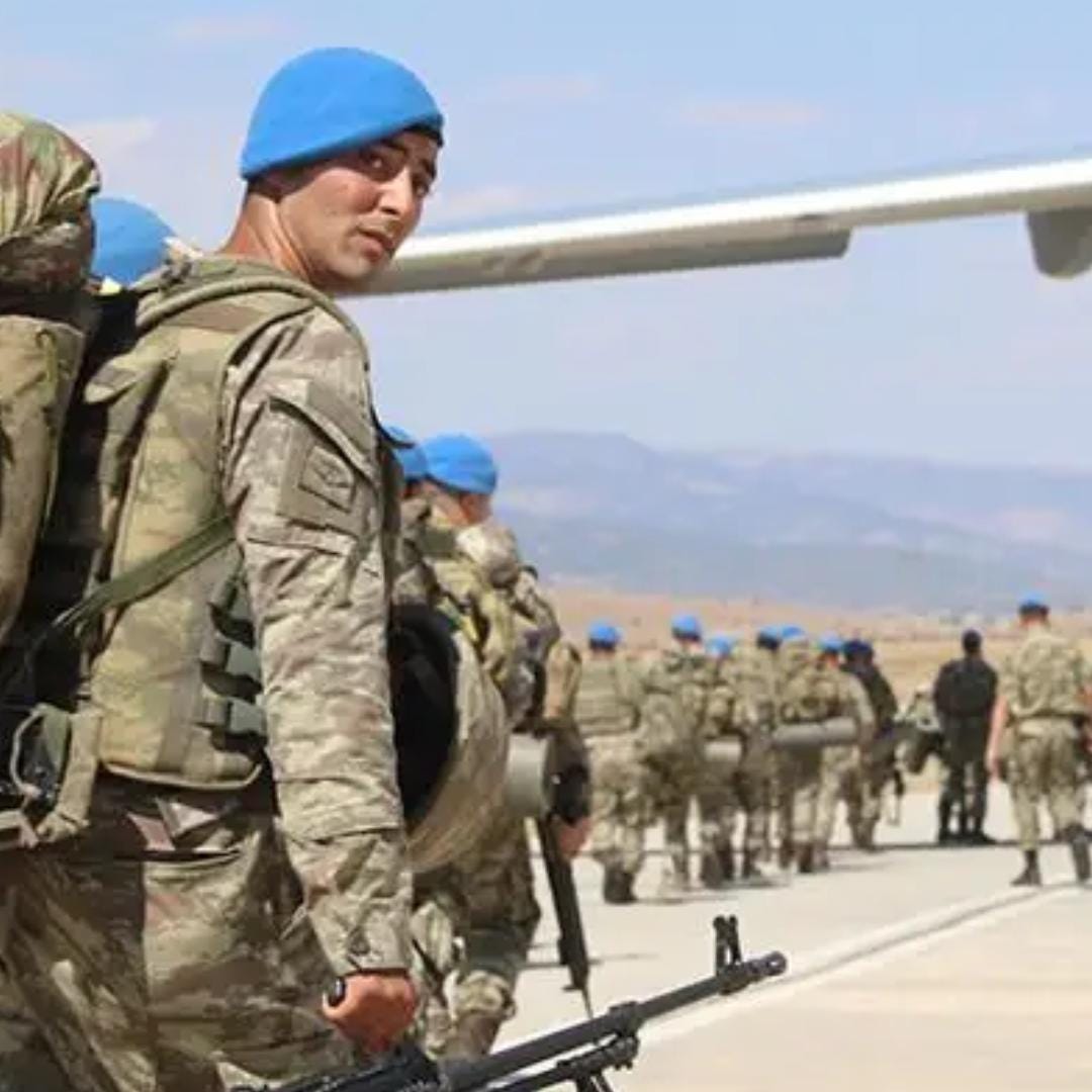 Fallschirmjäger-Barett der türkischen Armee in Blau, Original