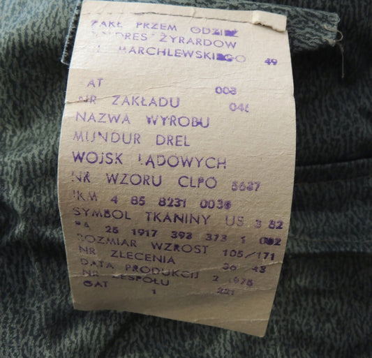 Mundur wojskowy wz. 68 Mora – bluza i spodnie, rozmiar 171/105, stan idealny