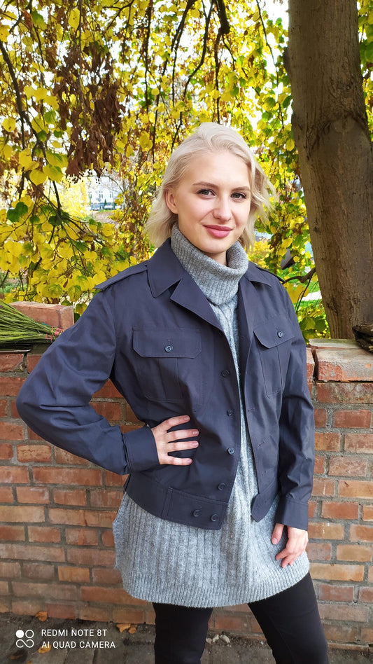 Polskie Siły Powietrzne Battle Dress Garisson Jacket Nowy Oryginalny Stalowo-niebieski