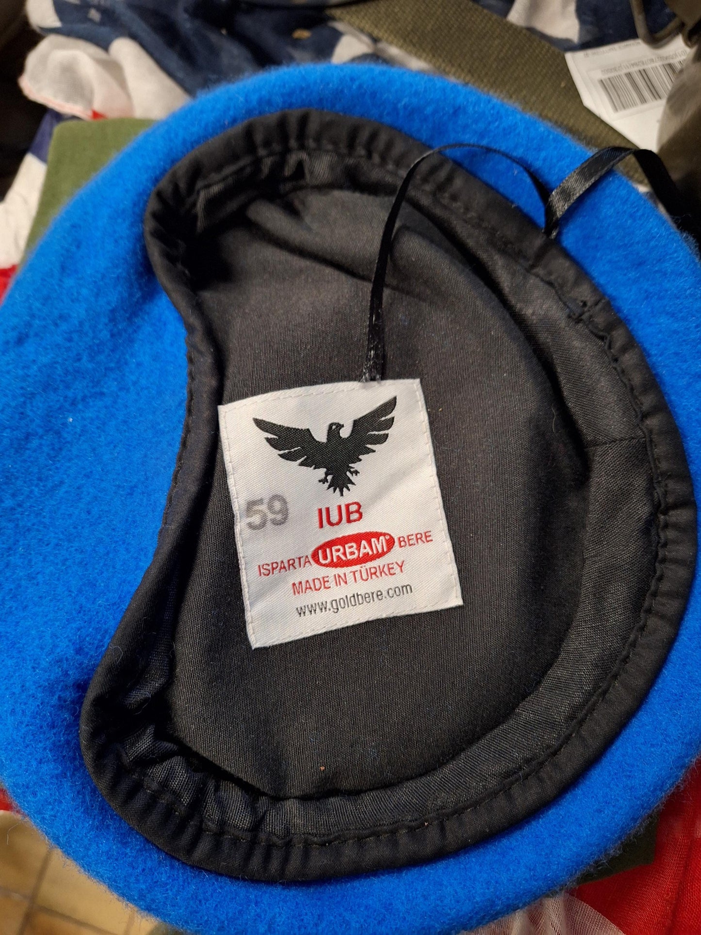 Fallschirmjäger-Barett der türkischen Armee in Blau, Original