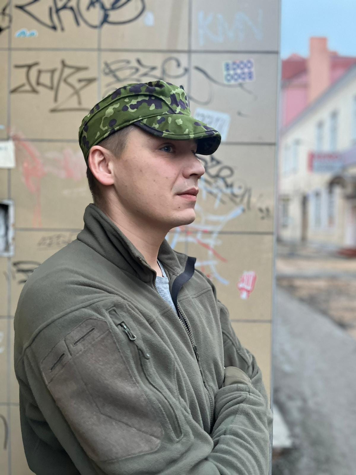 Duńska Armia M84 zielony flecktarn Czapka Polowa r.55
