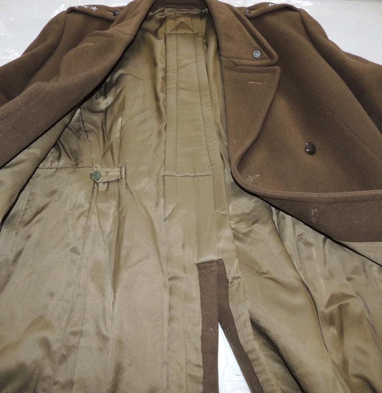 Polish trench coat of the Polish People's Army, woolen, original, with rank.
