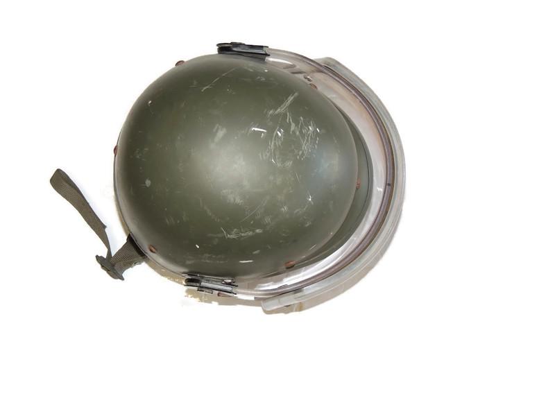 Italian tactical military helmet with face protection OD green