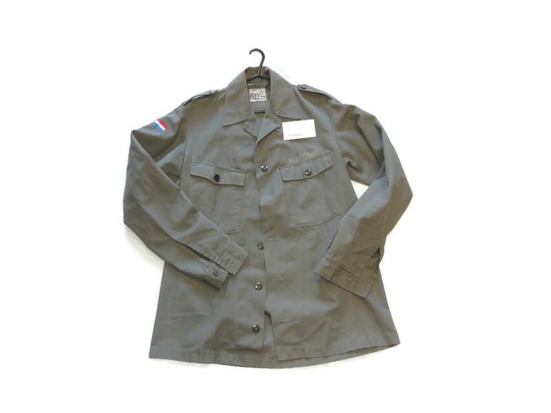 Niederländisches Armee-Feldhemd mit Druckknöpfen, 1980er Jahre, R47-49