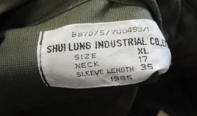 Shui Lung Industrial Field Shirt in Sage Green XL 1980s
