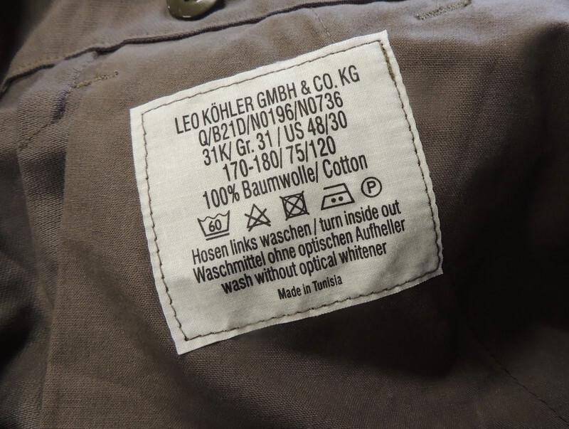 Leo Kohler German Army trousers in good condition Moleskin Bundeswehr XXL