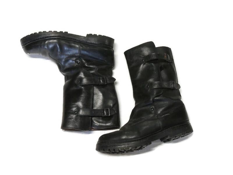 Original Polish Army motorcycle boots from the 1980s