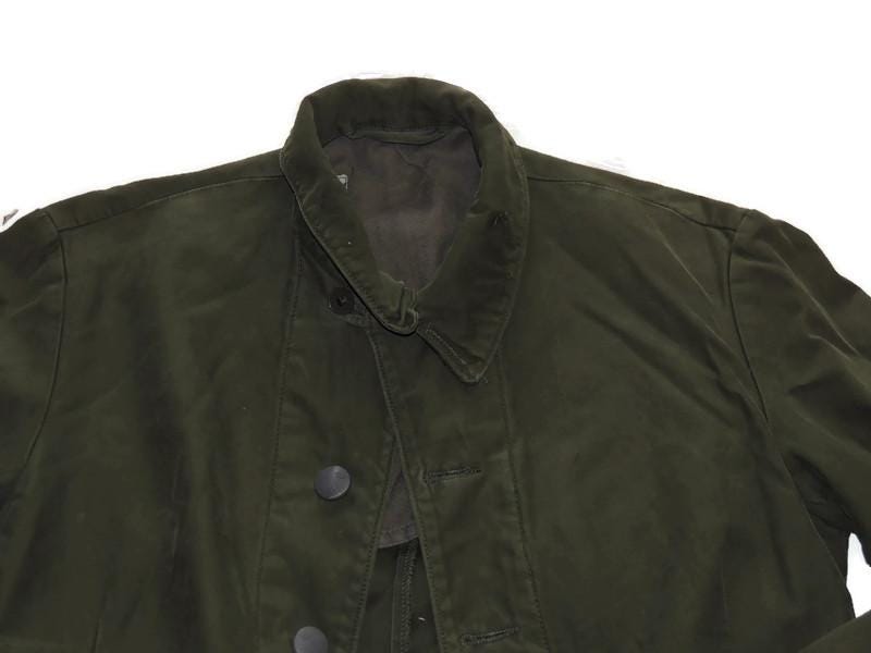 Bluza wojskowa szwedzka retro z lat 80. z ogonem zielona C44