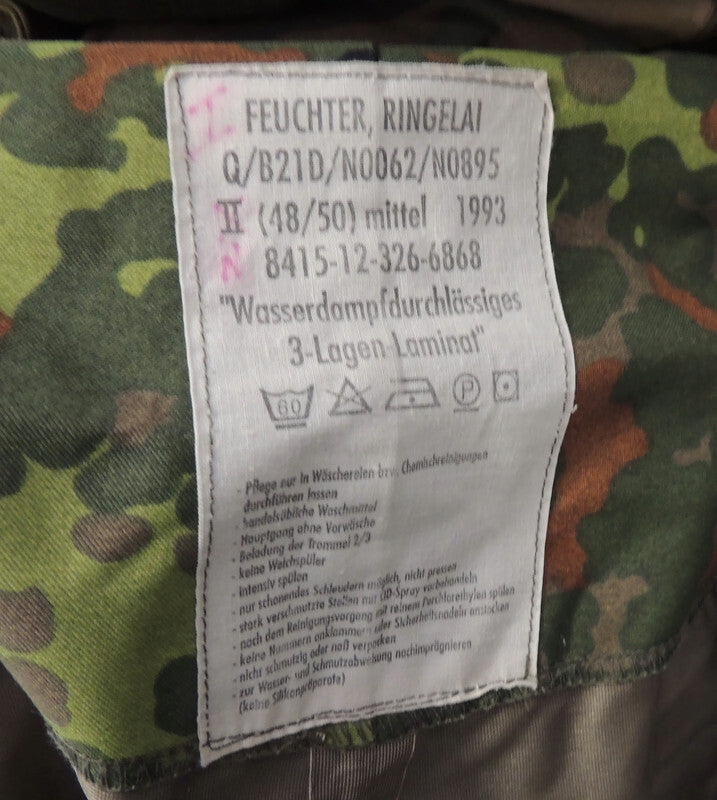 Spodnie Przeciwdeszczowe Flecktarn BW 48/50 II Medium
