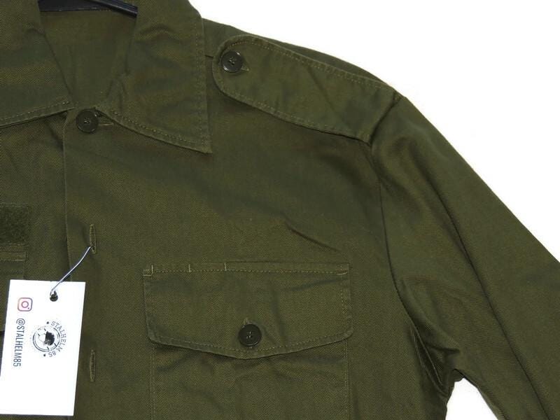 Dänisches Kasernenhemd OD Green Buttondown 36L translated by Google
