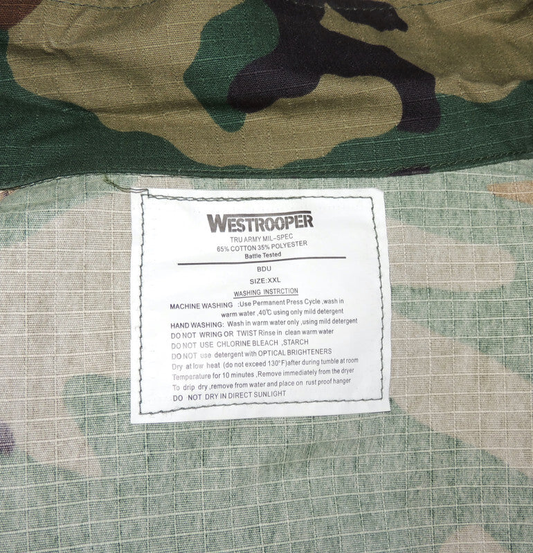 Bluza w stylu amerykańskiego BDU Woodland XXL Ripstop
